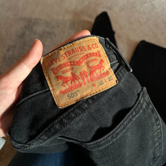 Levi's Vintage 505 Black Denim - Picture 4 of 6